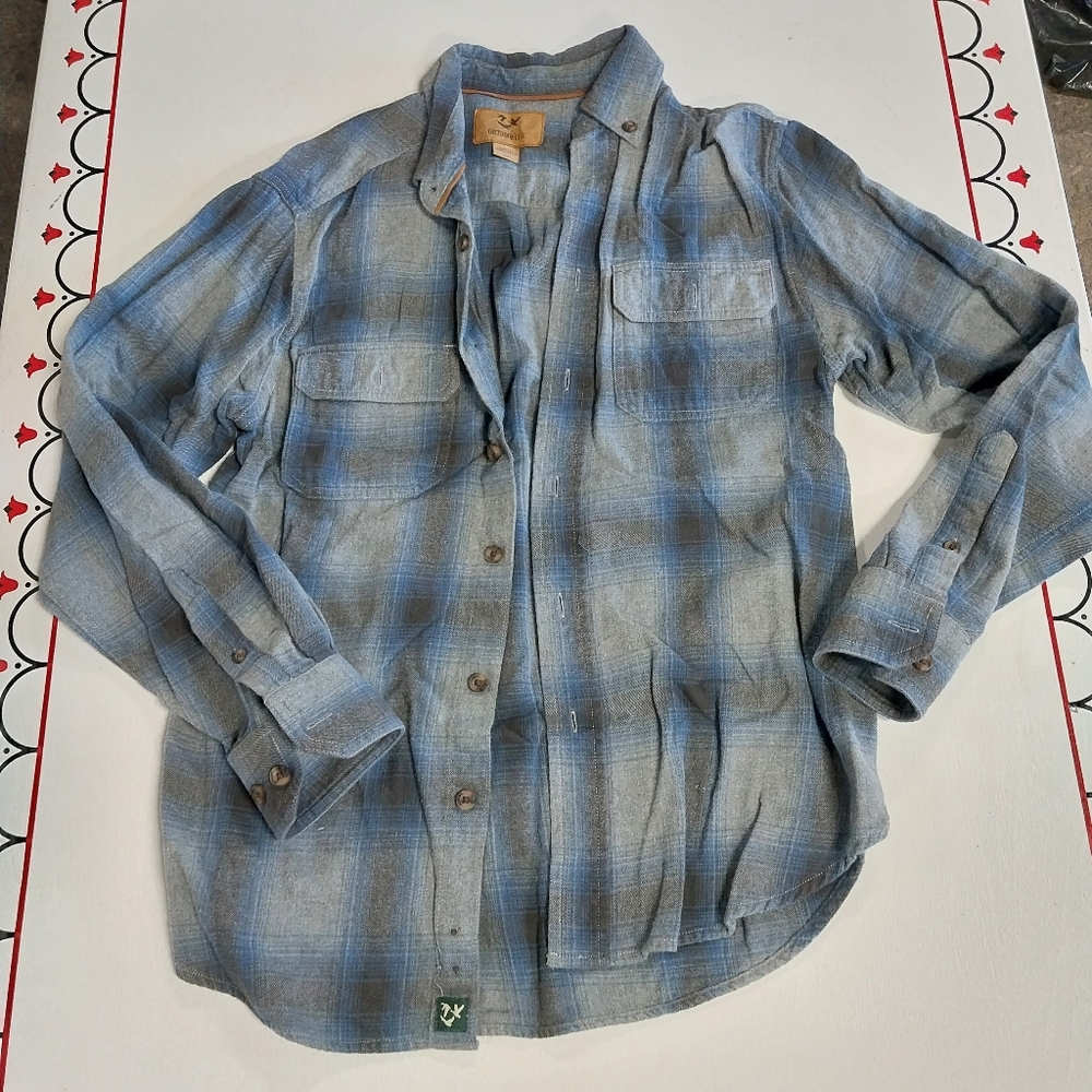 Outdoor Life Blue and Gray Plaid Shirt